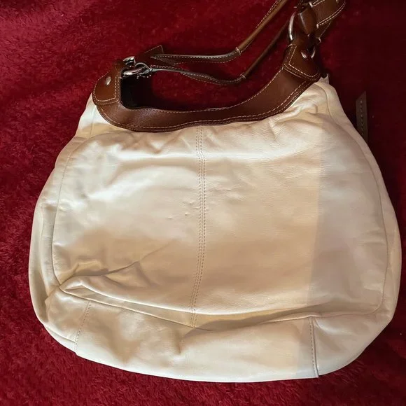 Authentic White "Coach" Purse - Picture 2 of 6